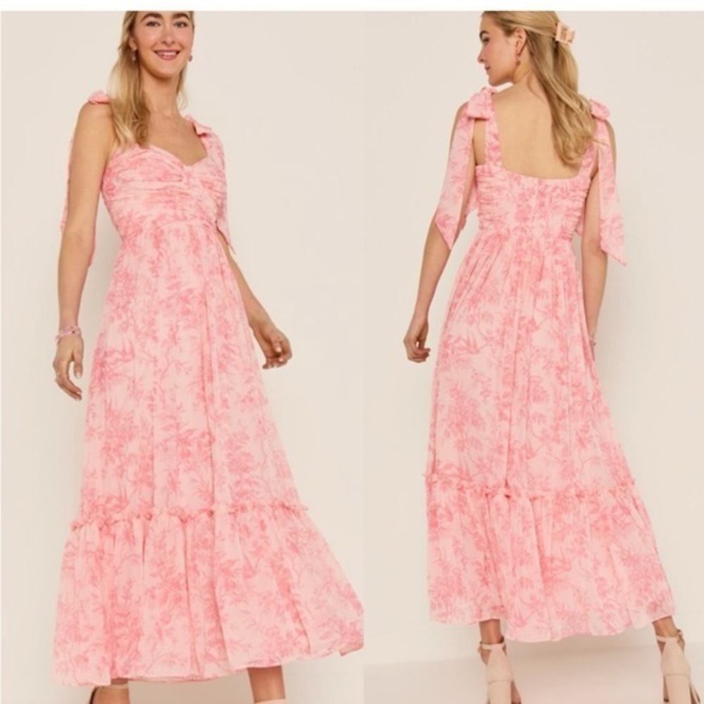 Miami Pink Floral Maxi Dress